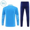 Manchester City Sweat d'Entraînement Quarter-Zip 2025-26 Bleue Pour Enfant